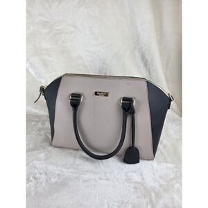 Kate Spade Tilden Place Pippa Taupe And Black Handbag EUC Gold‎ Hardware